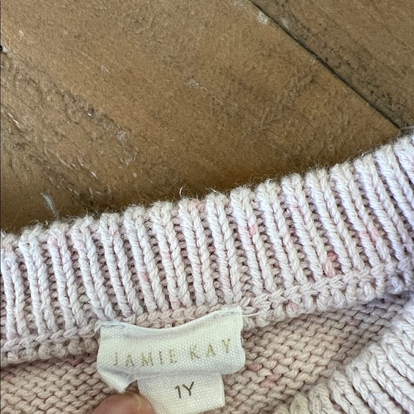 Jamie Kay pink speckled bauble knit Pom Pom cardigan sweater 12 months - Picture 3 of 6